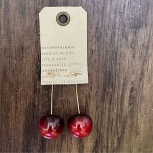 Anthropologie Cherry Drop Earrings